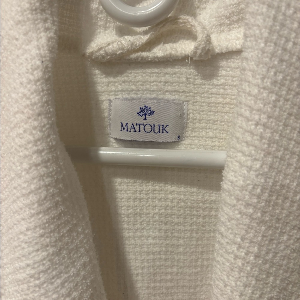 Matouk White Textured Robe - Picture 3 of 6